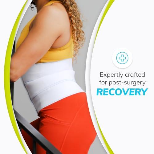 BraceAbility BraceAbility Medical Abdominal Stomach Binder - Belly Band Compression for Diastasis Recti, Postpartum, Post-Surgical Wrap for Tummy Tuck Recovery, Post op Ab Binder for Women and Men (M/L 12\")