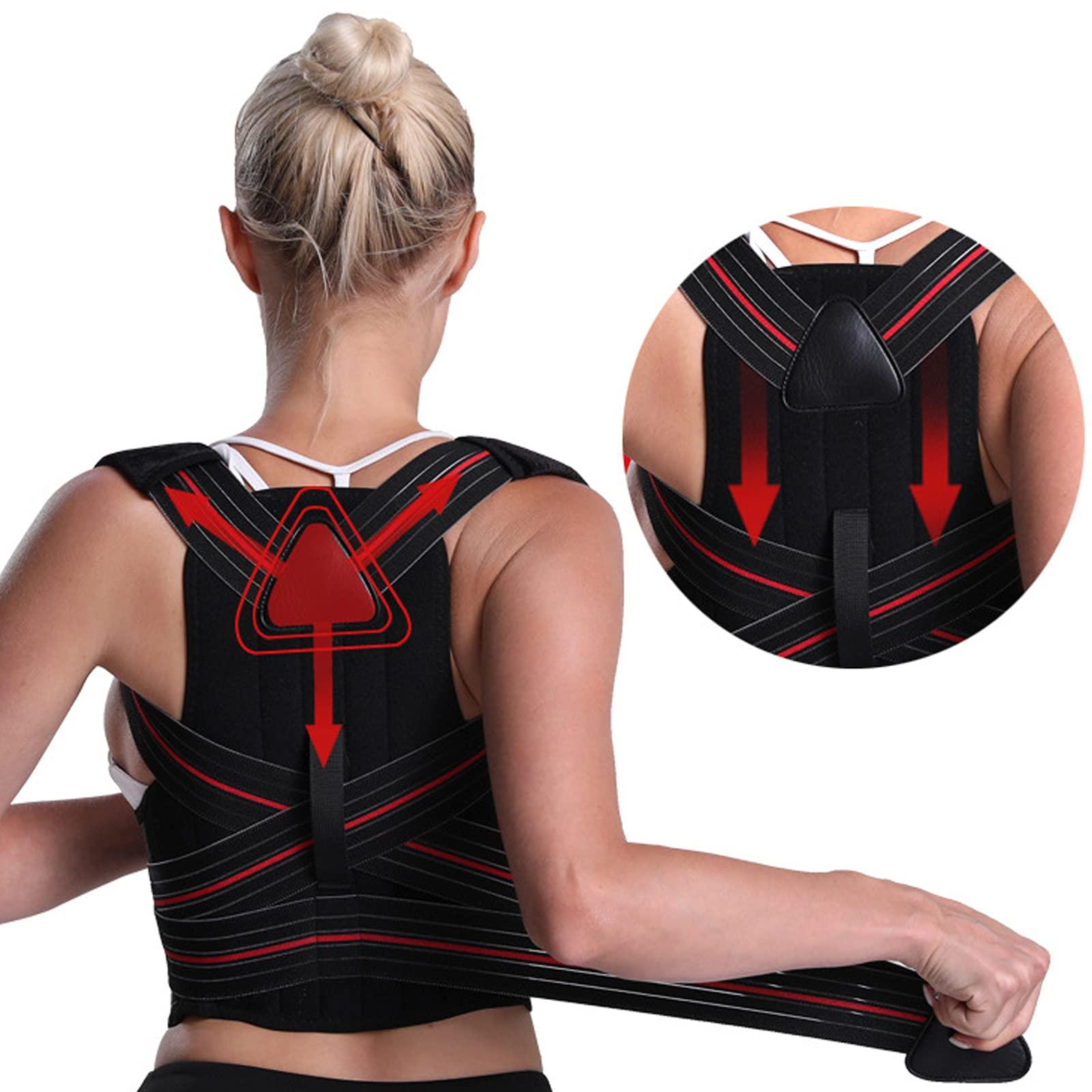 FreshCart Basics Shoulder Posture Corrector Adjustable Back Correction Sitting Posture Summer Pain Relief from Neck Back and Shoulder for Man Women and Teens,M