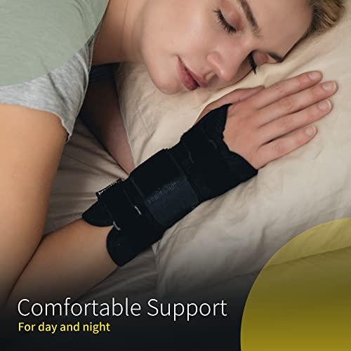 BraceUP BraceUP Wrist Support Brace with Metal Hand Splint for Carpal Tunnel Wrist Support, Left or Right Hand Support and Tendonitis Arthritis Pain Relief - for Men and Women (S/M, Left Hand)