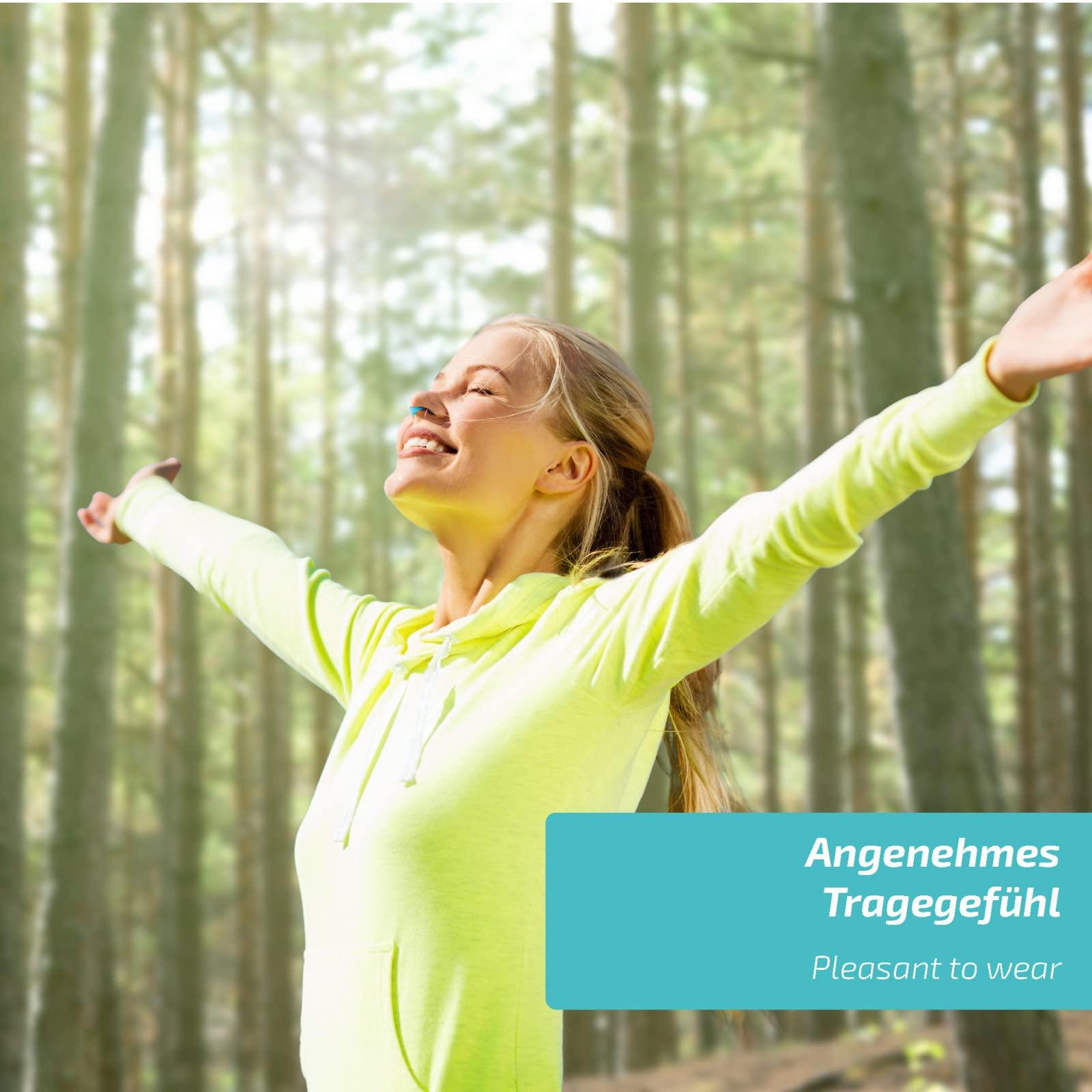 NasiVent NASIVENT Sport - Premium Nose Dilator - Improved Nose Breathing - Nose Separator - Unique Thanks to Innovative Retaining Pins - Made of Silicone - (Starter Set) Sky Blue