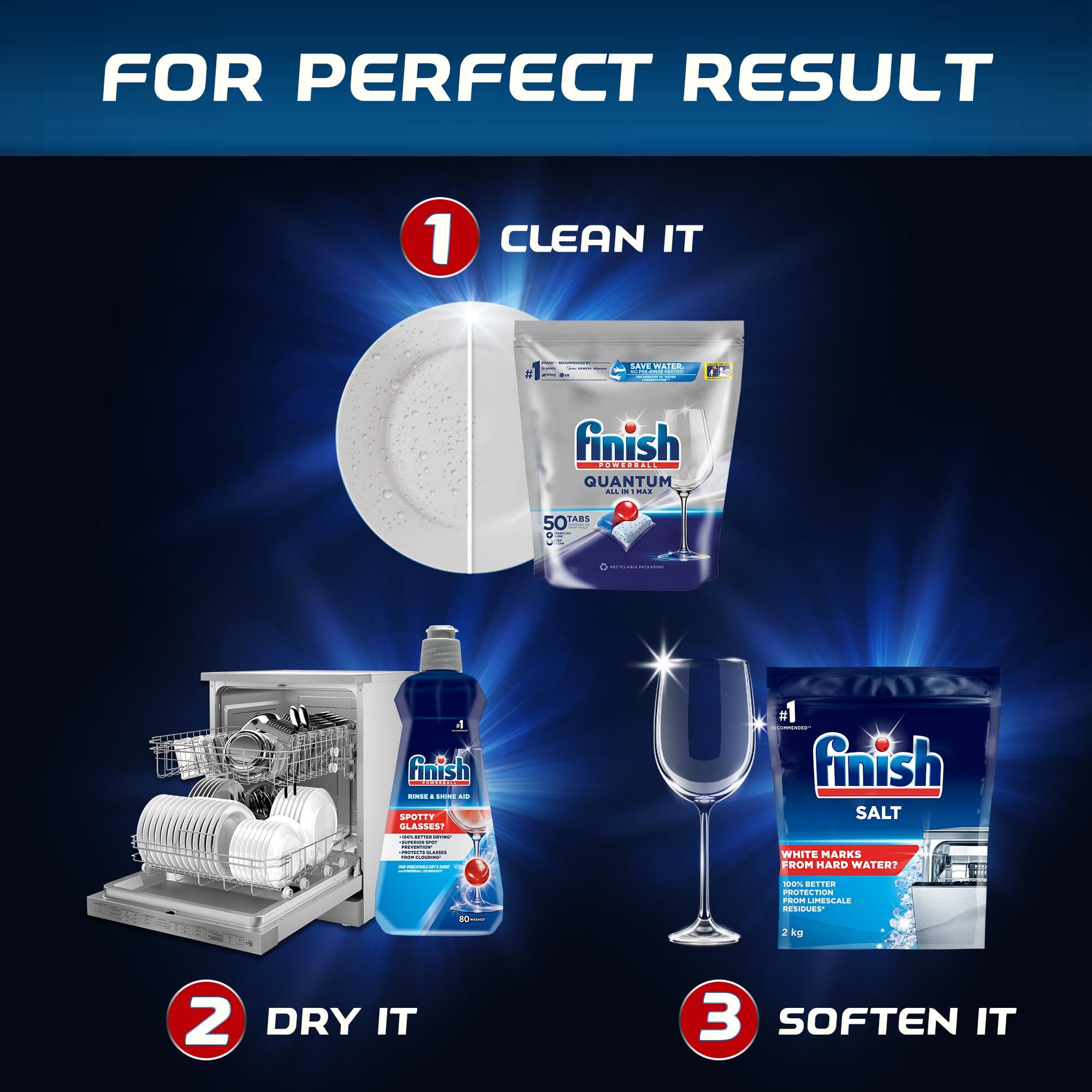 Finish Finish Dishwasher Rinse Aid, Shine & Dry - 400 ml (Pack of 4) | World\'s #1 Recommended Dishwashing Brand