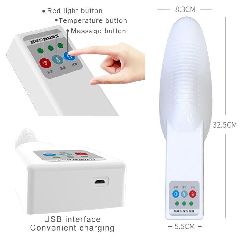 CooBES Assisting Health Male Prostate Massage Instrument, Red Light Irradiation Hot Compress Household Prostate Physiotherapy Low Noise Fully Automatic for Relieve Dysuria Urinary Frequency and Urgency.