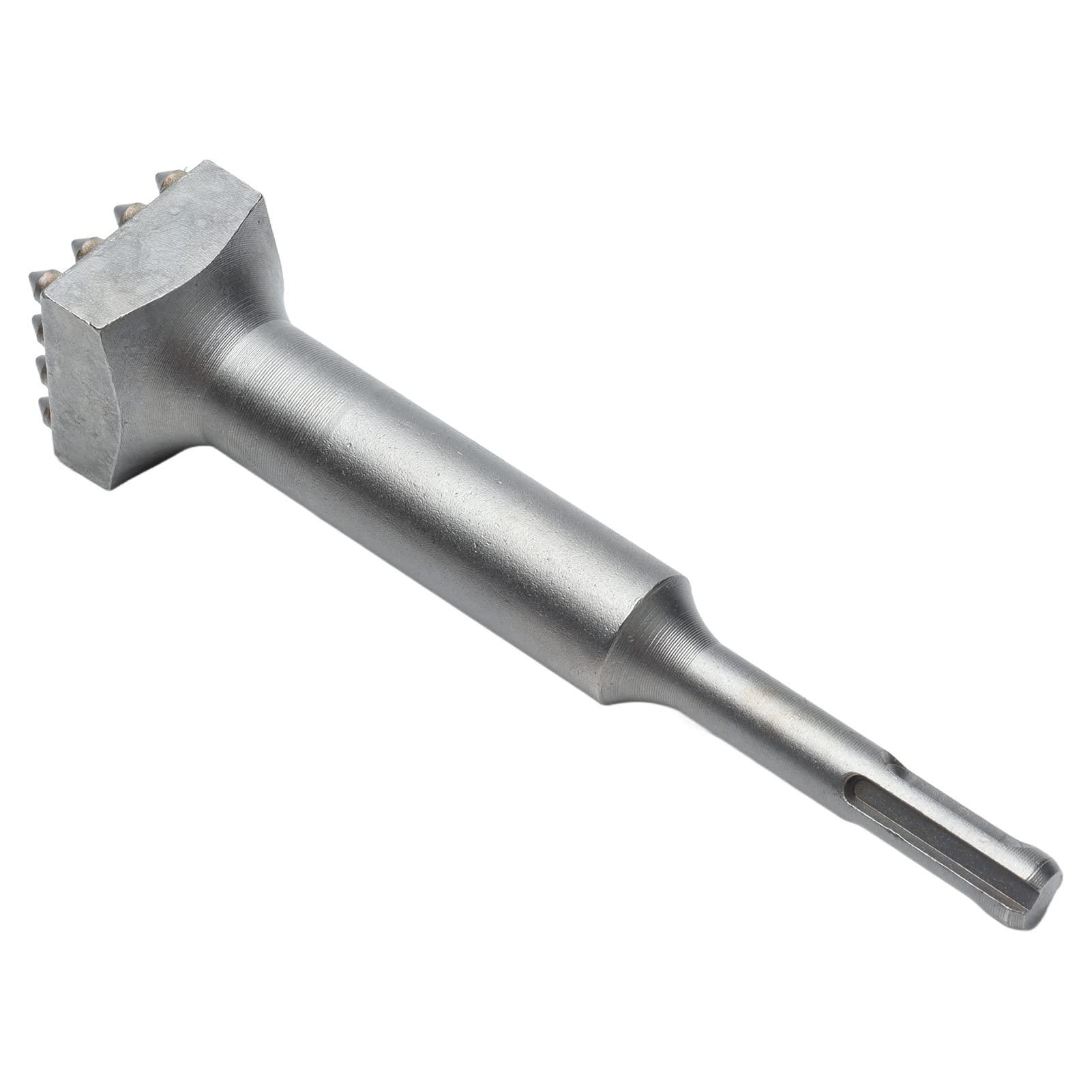 Kuuleyn Concrete Bushing Patch Repair Prepare Bush Hammer Bit, Coat Removing Stone Concrete Texturing Bushing Hammer Tool,Square Head Bushing Bit 40cr Steel Electric Flower Hammer Point Groove Chisel