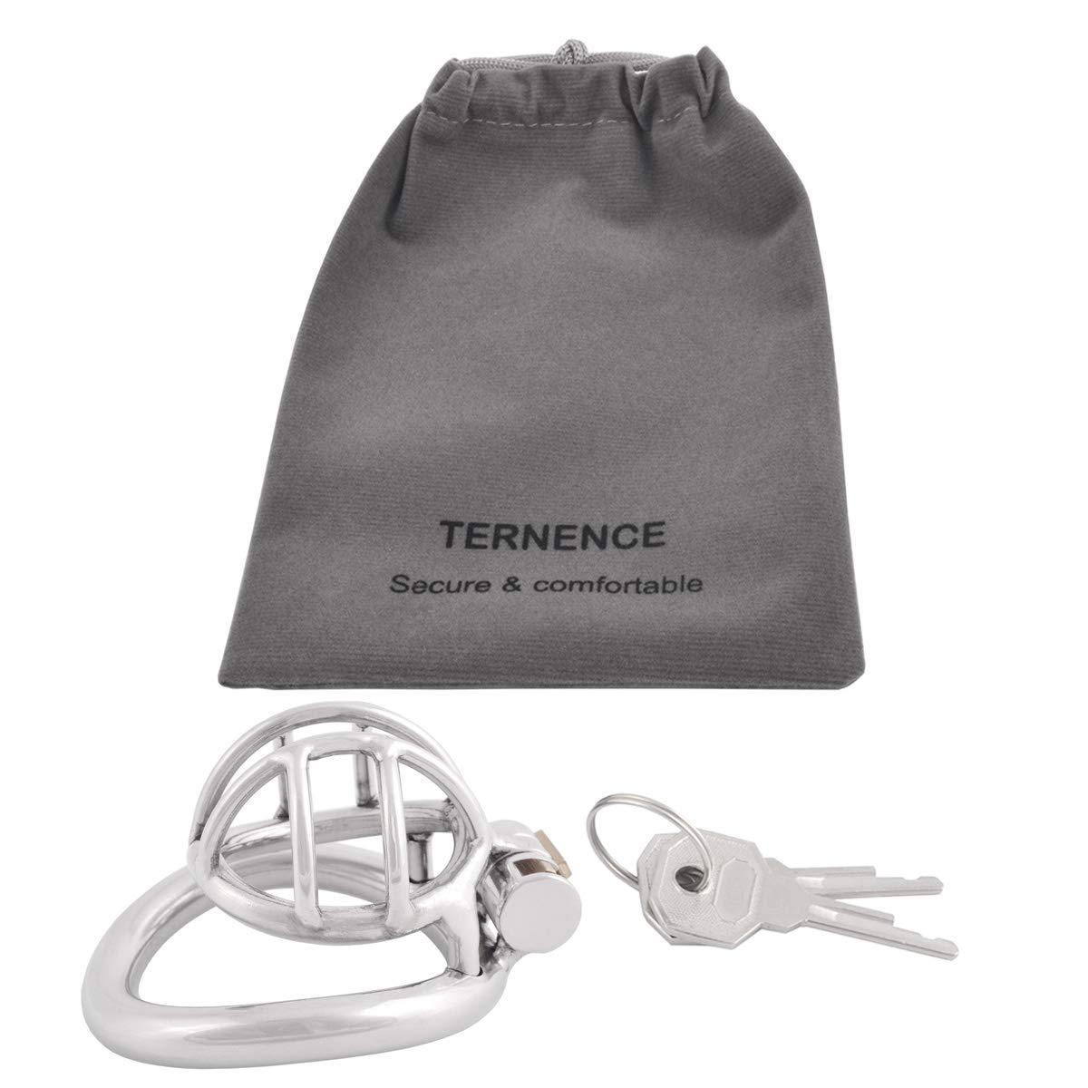 TERNENCE TERNENCE Stainless Steel Small Male Chastity Device Ergonomic Design Cock Cage S250 (1.97 inch / 50mm)