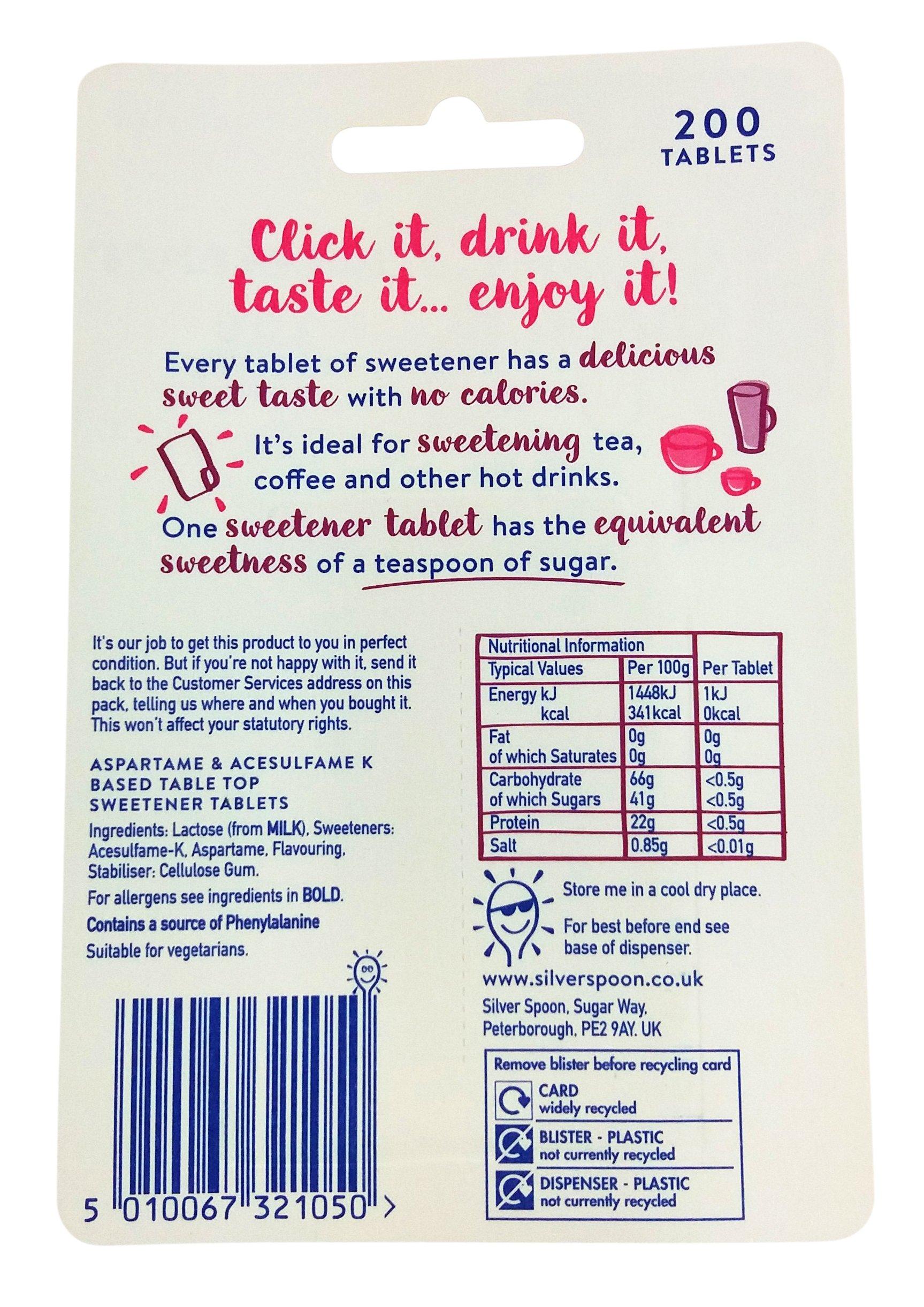 Silver Spoon Silverspoon Sweetener - 200 Tablets (3 Packs)