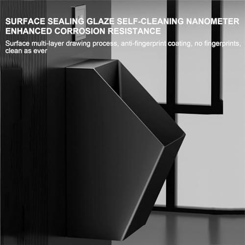 YXFAZPP YXFAZPP Stainless Steel Wall-mounted Urinal Anti-overflow Urinal, Men's Commercial Flushing Urinal, Vertical Toilet for Home, Hotel, Bar, Airport (Silver Urinalplussensor)