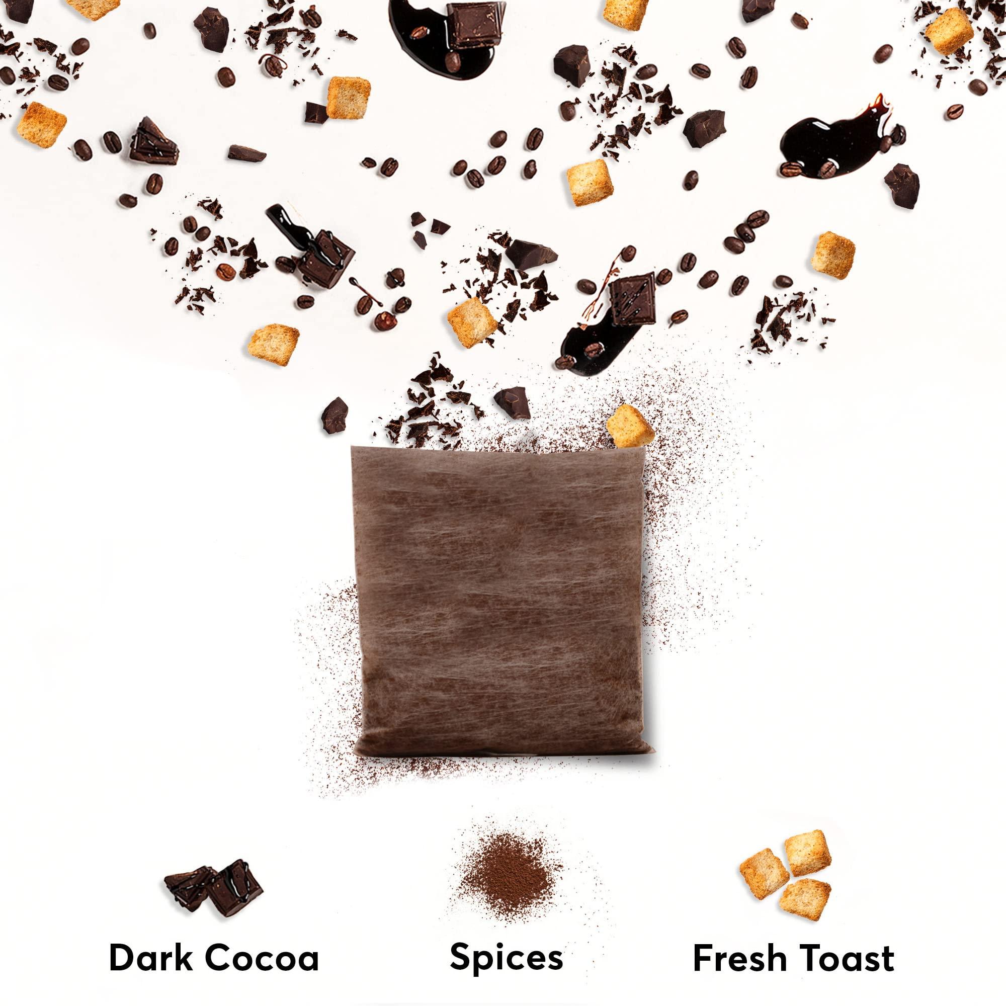 Dualit 50 Premium Indian Monsoon Coffee Bags by Dualit - Compostable Coffee Bag with Recyclable Sachet For Easy, Mess Free Coffee On The Go - Individually Wrapped for Freshness - Indian Monsoon