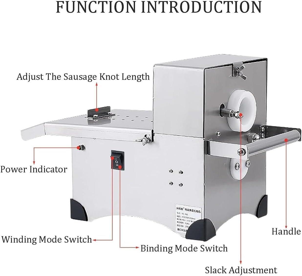 DAPANGGE DAPANGGE Electric Sausage Knotting Machine, Automatic Sausage Tying Machine Equipment, 2 Modes, Max Diameter 50mm, Commercial Sausage Linker Machine for Restaurant.