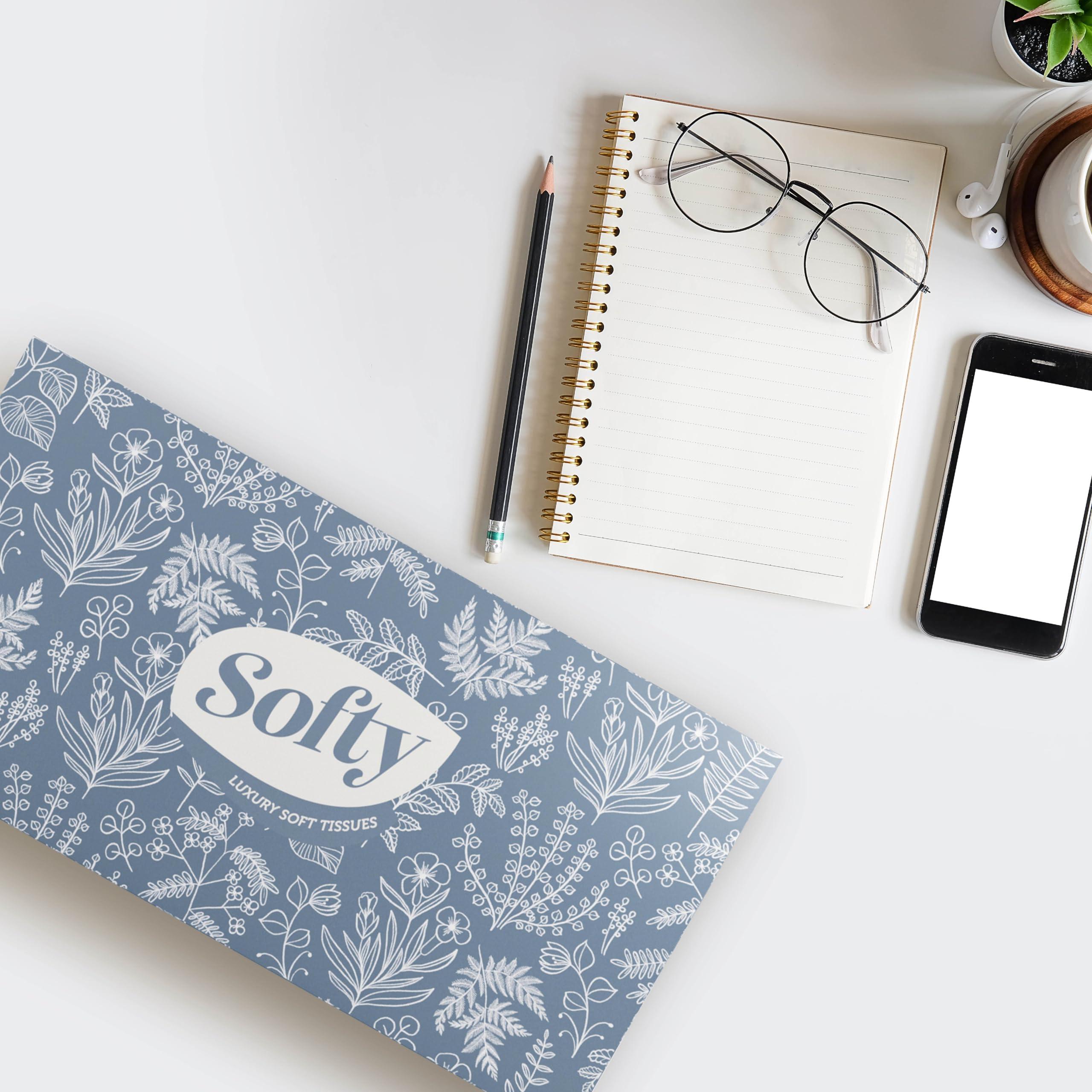 Softy Softy Luxury Soft Box Tissues - Extra Soft Facial Tissues Bulk Buy - 1680 3-Ply Tissues (24 x 70 Tissues)