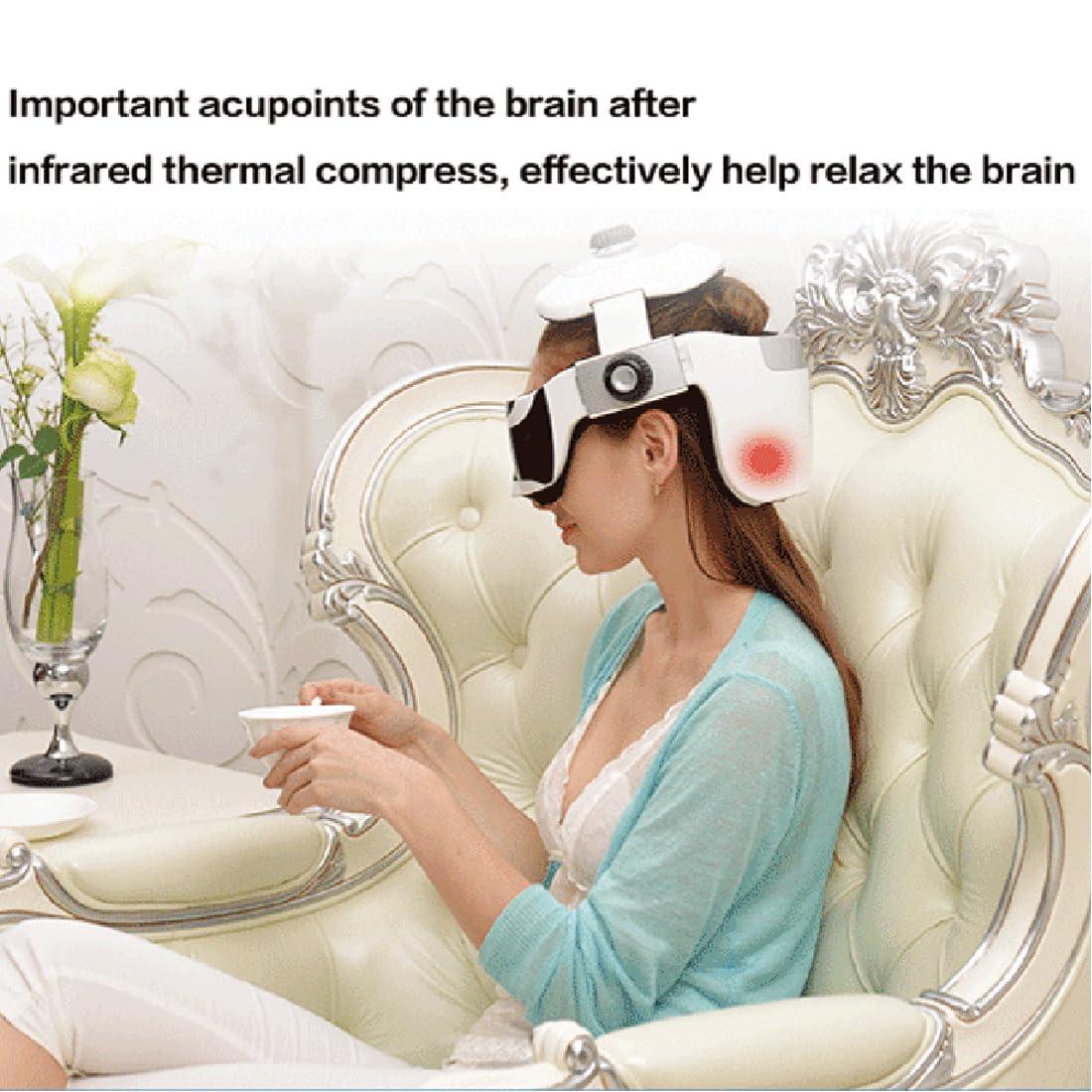 HYYKEJI HYYKEJI Electric Head Massager Helmet, Eye Neck Massage Helmet Scalp Massager with Heat, Kneading, Air Compression, Suitable for Headache, Stress Relief, Deep Sleeping