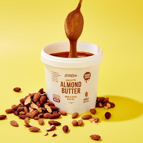 Josh & Jim's Josh & Jim's - Smooth Almond Butter Spread (1kg), Made in The UK, 100% Natural, Roasted Nuts, No Palm Oil, No Added Sugar, No Peanuts, Source of Protein, High in Fibre, Gluten & Dairy Free, Vegan