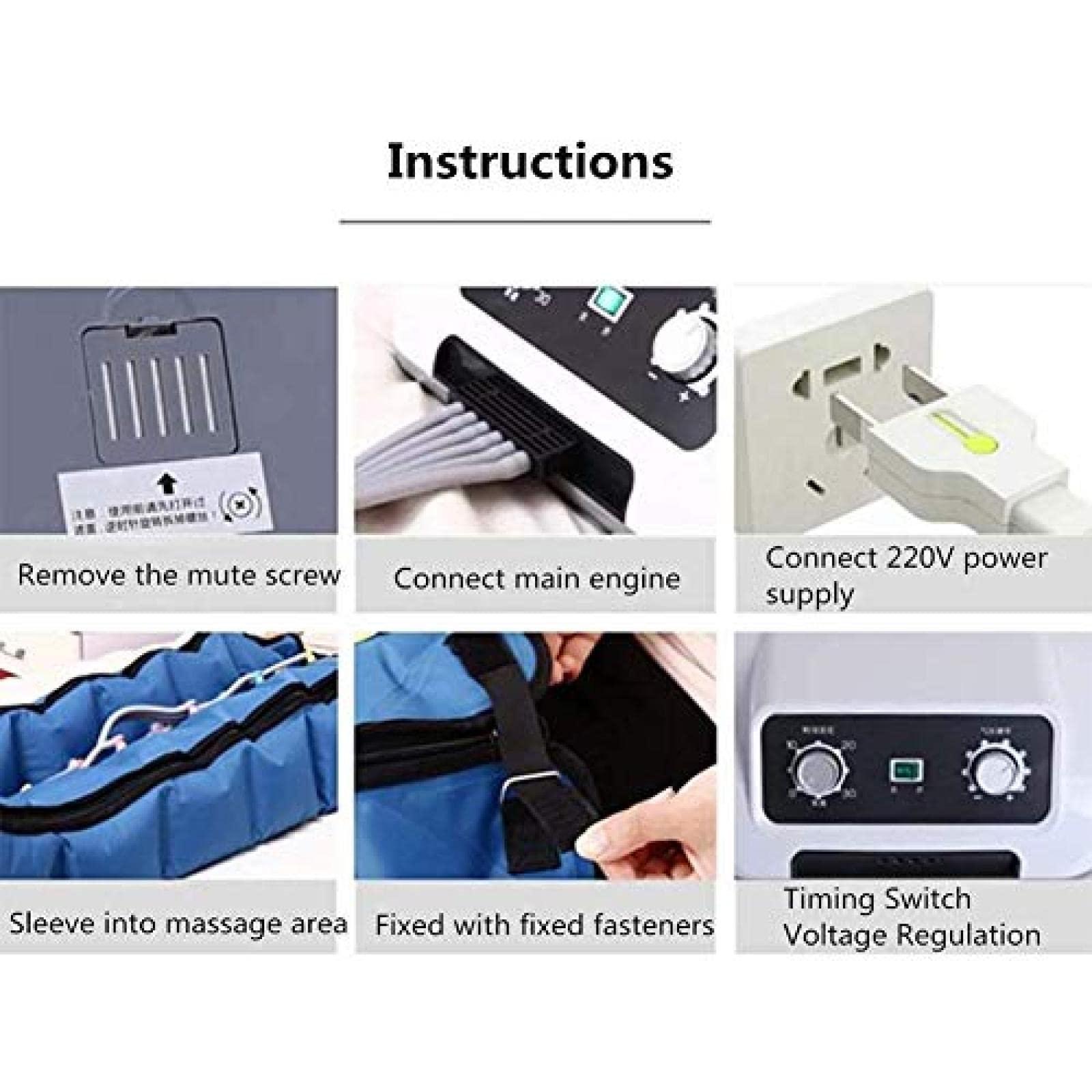 FreshCart Basics Air Compression Leg Massager | Improve Circulation & Relax Pain | Waist, Arm, Leg Wraps | Massage Machine For Foot, Ankles, Calf | Pressotherapy Boots