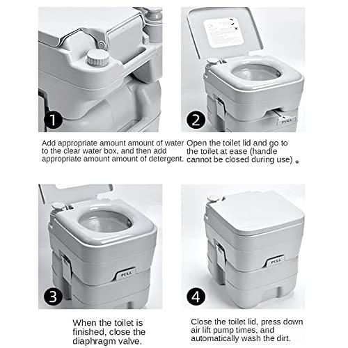 STMKB Adult Mobile Toilet, 24L Portable Flushable Potty Chair, Max Load 200kg, Fully Sealed, No Odor, Easy To Perform and Move, No Installation Needed