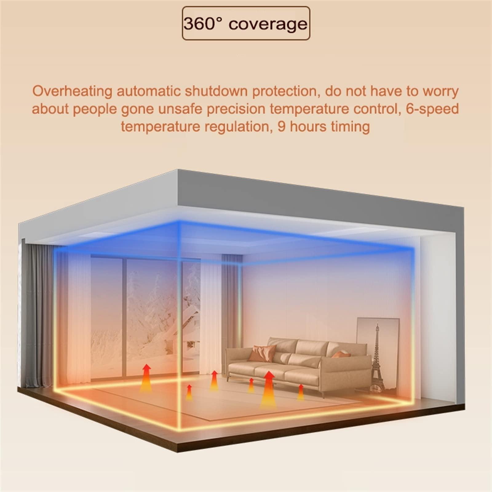 QCLUEU QCLUEU Carbon Crystal Floor Heating Pad, Electric Feet Heater Mat Adjustable Temperature Quick Heated Foot Warmers, For Office, Home, Electric Heated Carpet (Size : 140x200cm(65.1x78.8in))