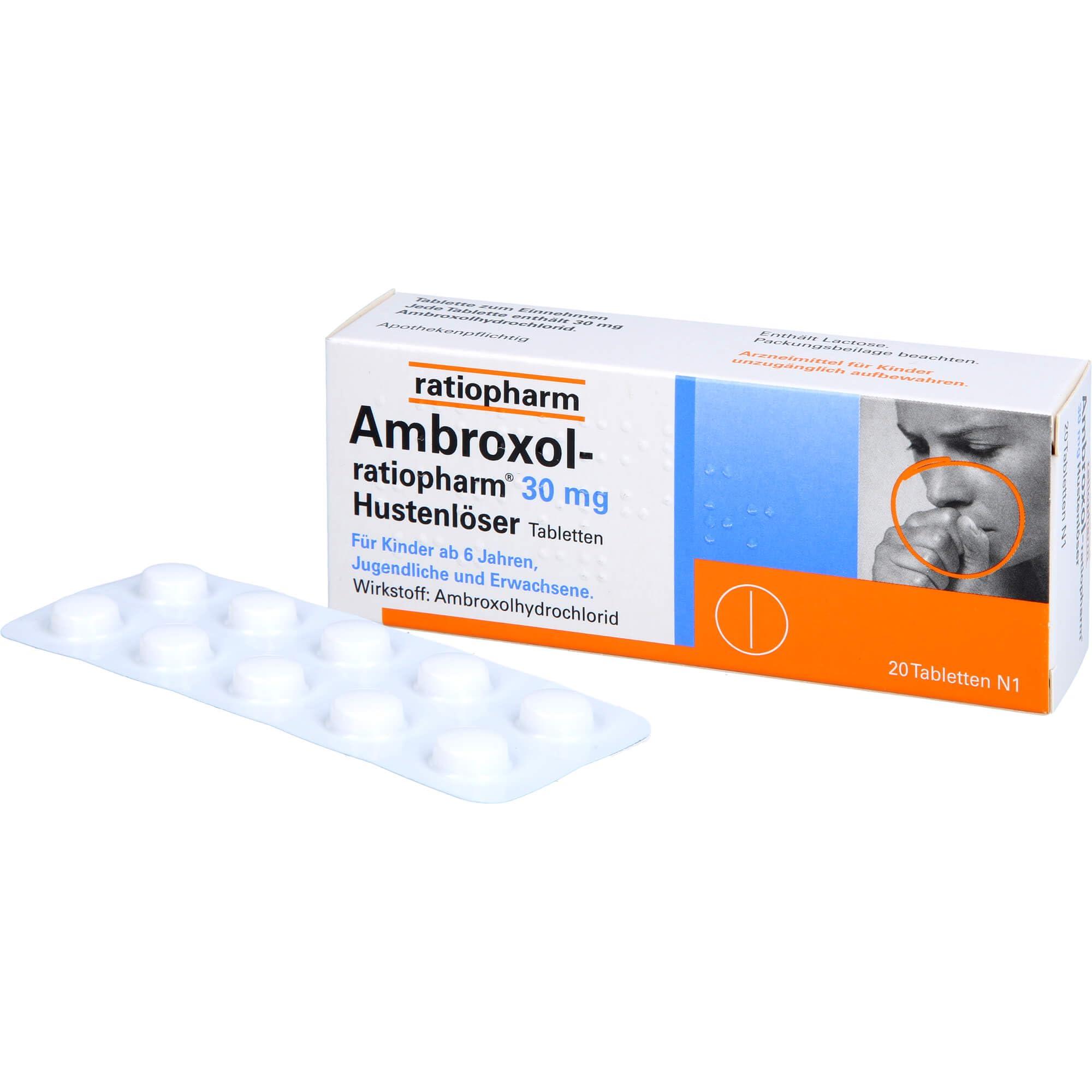 Ratiopharm Ambroxol-ratiopharm 30 mg Hustenlser Tabletten, 20 pcs. Tablets