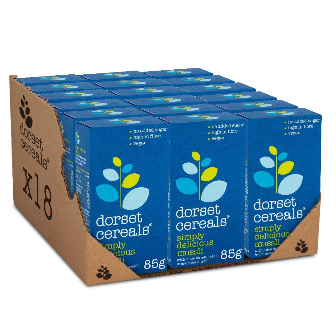 Dorset Cereals Dorset Cereals Simply Delicious Muesli Catering/BnB/Hotel Pack| 2x Servings | Healthy Breakfast Cereal | Vegan | High Fibre | 18 PACKS of 85 g