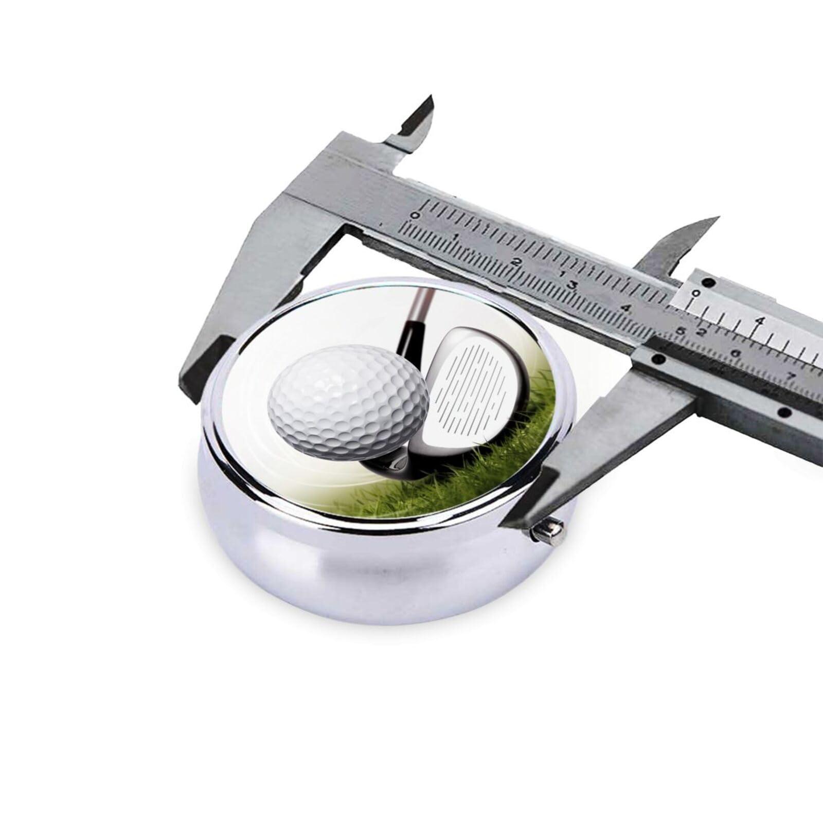 KHiry Round Pill Box Pill Case Weekly Pill Organizer with 3 Compartments Golf Club Pillbox Small Pill Container Portable Vitamin Holder Boxes for Supplements Medicine Organizer for Pill