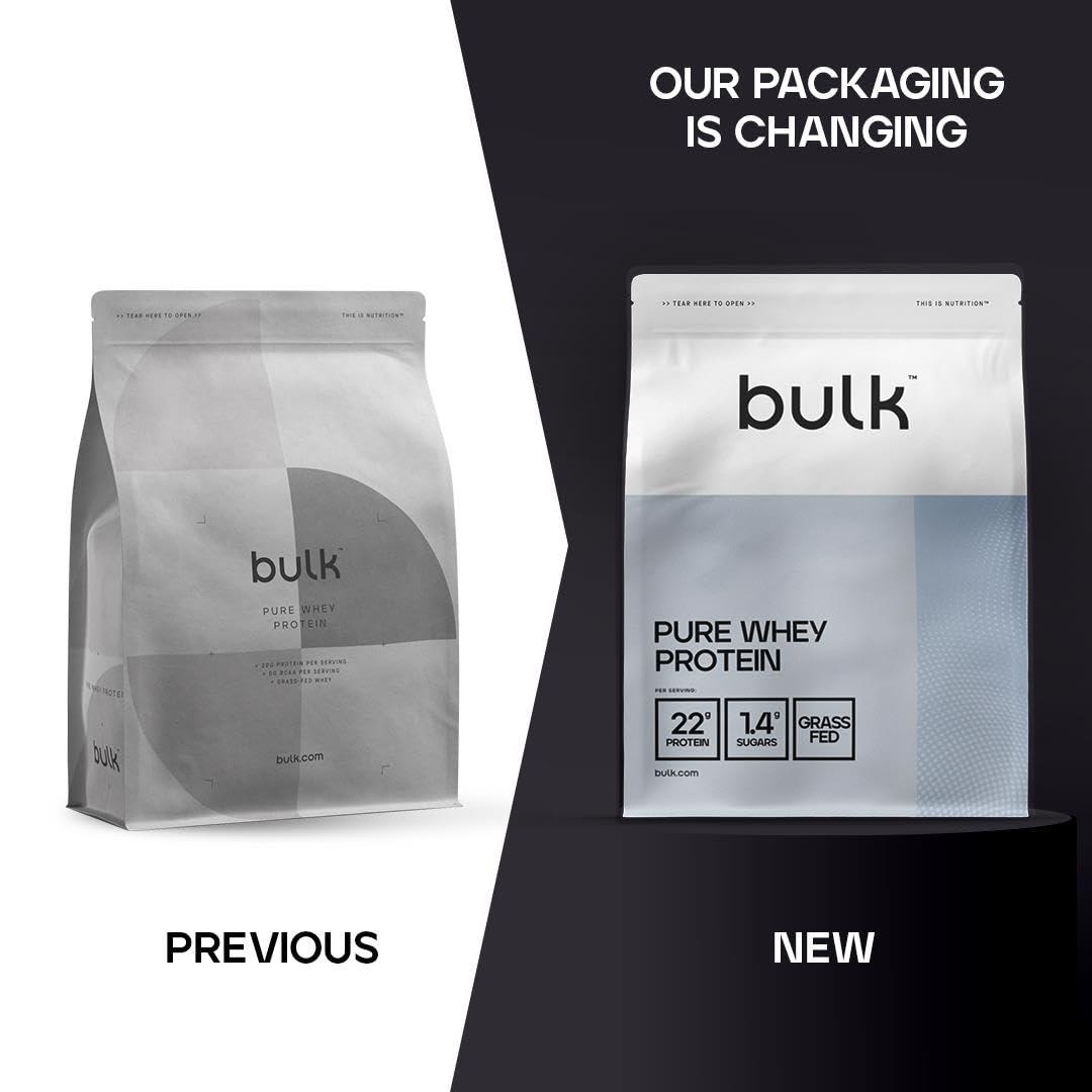 Bulk Bulk Pure Whey Protein Powder | Speculoos | 22g Protein and 5g BCAAs per Scoop | Whey Concentrate Shake | Low Sugar | Supports Muscle Growth and Repair | Smooth Mixing | Vegetarian | 1kg