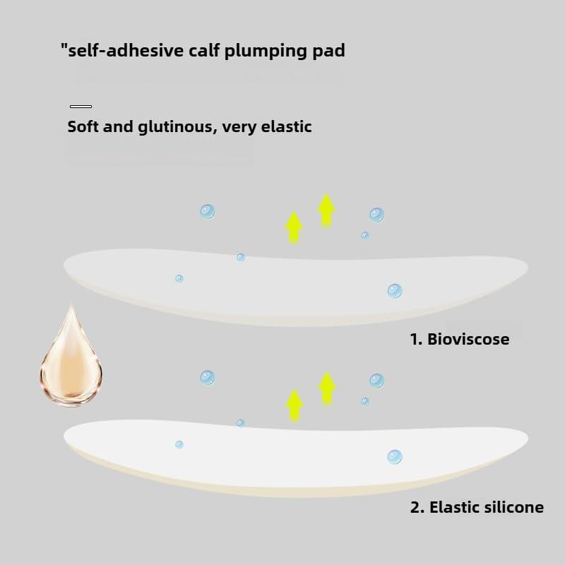 getuse getuse Silicone Adhesive Calf Pads - Soft Invisible Shaping Patch for Crooked or Thin Legs, 2 Pair Set, Comfortable Self-Adhesive Silicone Calf Straighteners (Coffee 120)