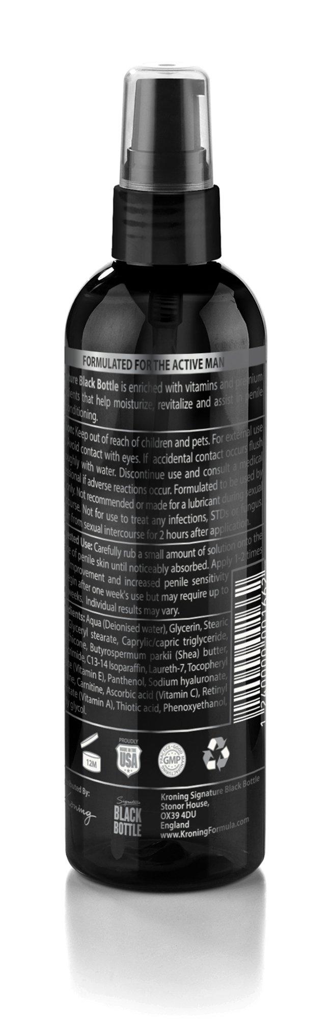 Kroning Signature Black Bottle Penile Moisturizer Cream - Urologist and Dermatologist Approved - Helps Relieve Chafing, Reduces Dry, Irritated Penile Skin with Premium Vitamins and Amino Acids - Signature Black Bottle