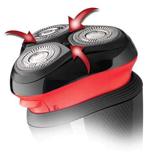 Remington Remington R3 Men\'s Electric Shaver (Corded Use, Dry Shave, Rotary Shaver, Dual-Track Blades, Pivoting Neck, Pop-up Detail Trimmer, 3-Day Stubble Styler Guard, Cleaning Brush) R3000