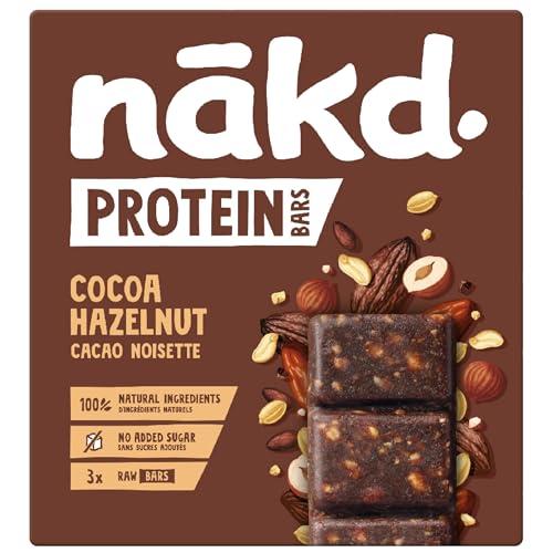Nakd Nakd Cocoa Hazelnut Protein Bar - Vegan - Gluten Free - Healthy Snack, 45g (Pack of 36 bars)