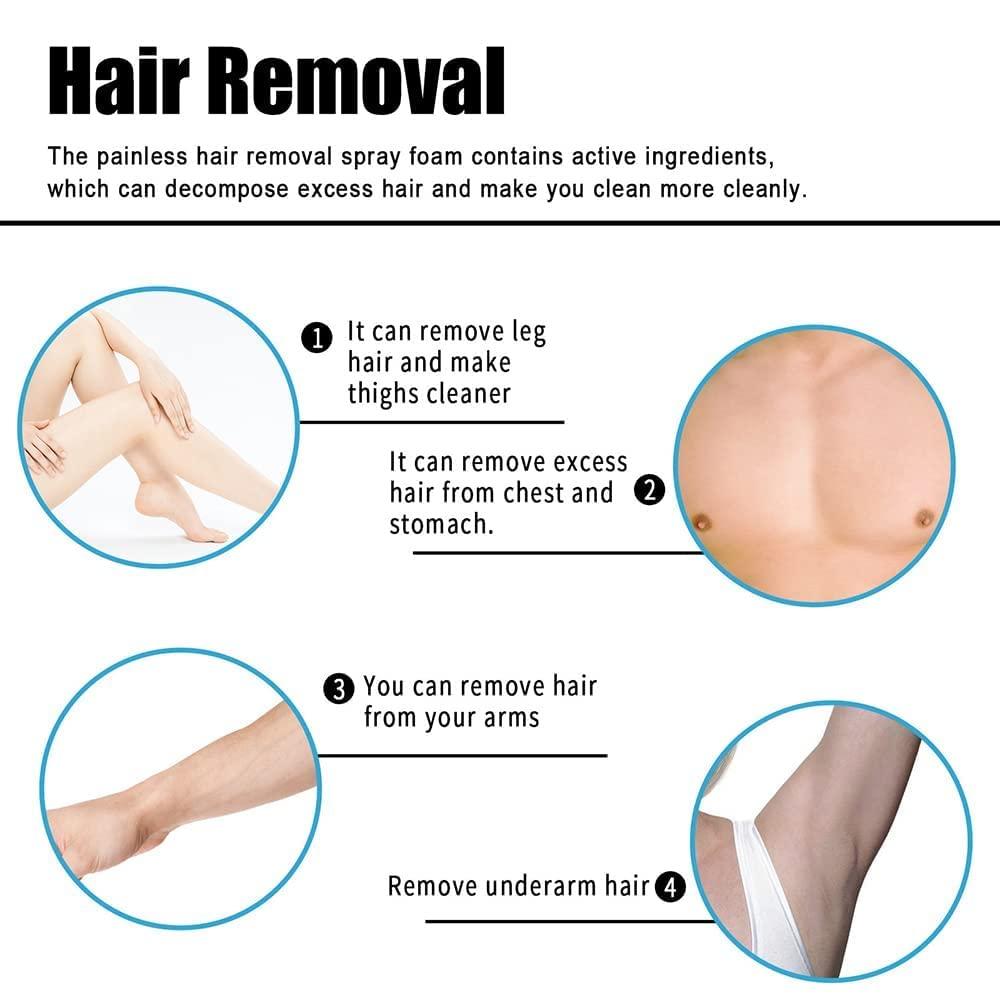 EXQST Smooth Hair Removal Cream Spray Hair Removal Spray Hair Removal Cream Body Hair Removal Cream Hair Removal Cream Reduce Hair Growth