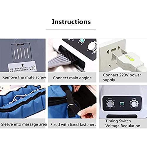 FreshCart Basics Air Compression Leg Massager Machine - Improve Circulation, Reduce Pain, Relax Legs, Arms, Waist, Ankles, Feet - Pressotherapy Boots with Adjustable Pressure Settings