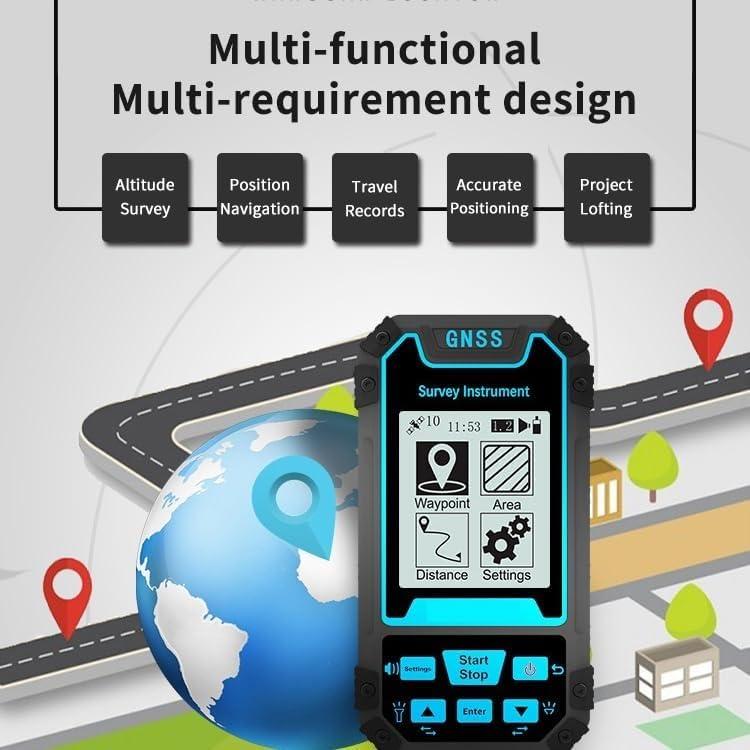 LYHJN LYHJN Handheld GPS Survey Equipment, GPS Land Measuring Instrument, Altitude Survey/Position Navigation/Travel Record/Project Lofting, for Land Survey, Outdoor Travel, Site Survey.