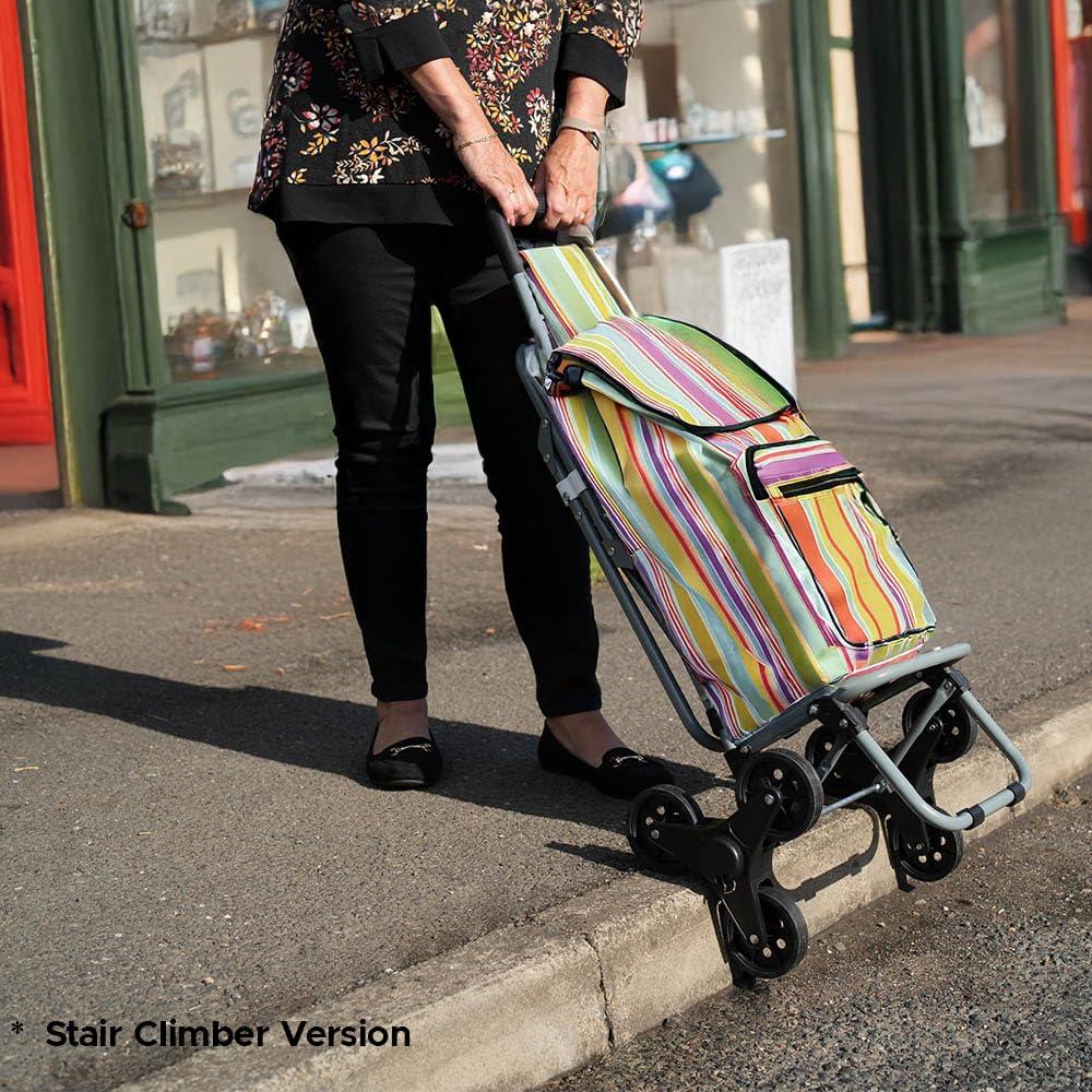 Lifemax Lifemax Leisure Shopping Trolley with Seat Lightweight, Foldable, Large Capacity with Easy-Roll Wheels, Perfect for Groceries, Travel, & Outdoor Use and Great for Senior Mobility