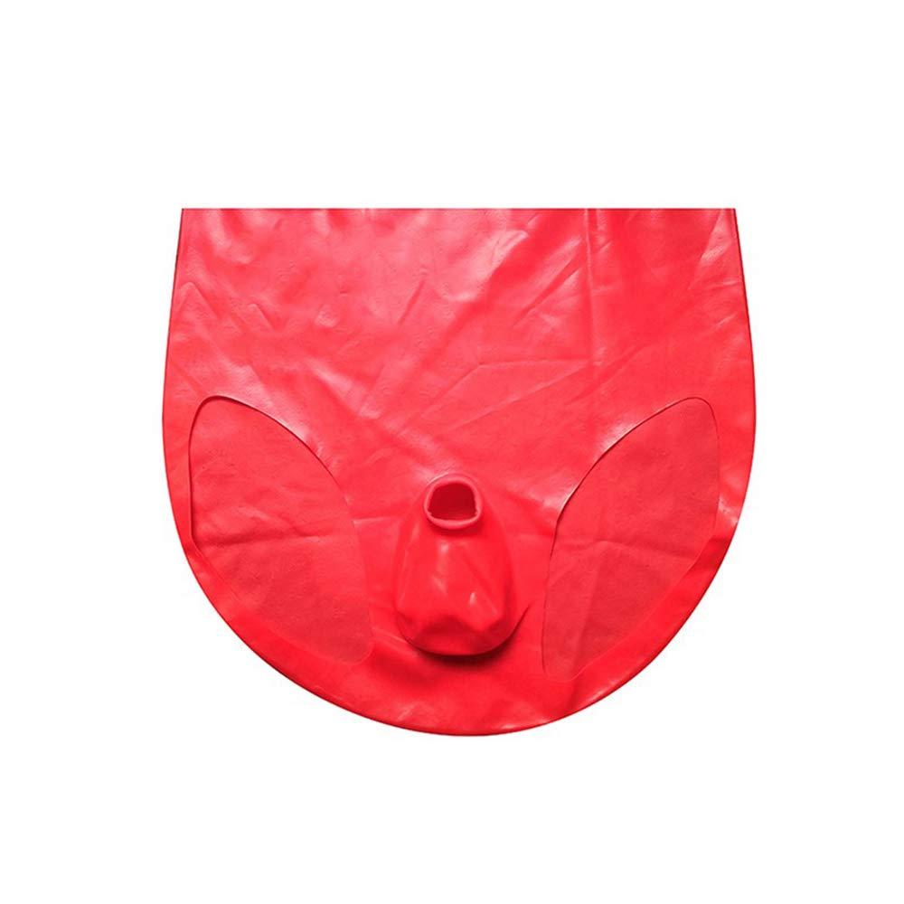 EXLATEX EXLATEX Mens Latex Rubber Lingerie Panties Shorts with Ball and Half Sheath Cut-out Ring Underwear - Clear - S