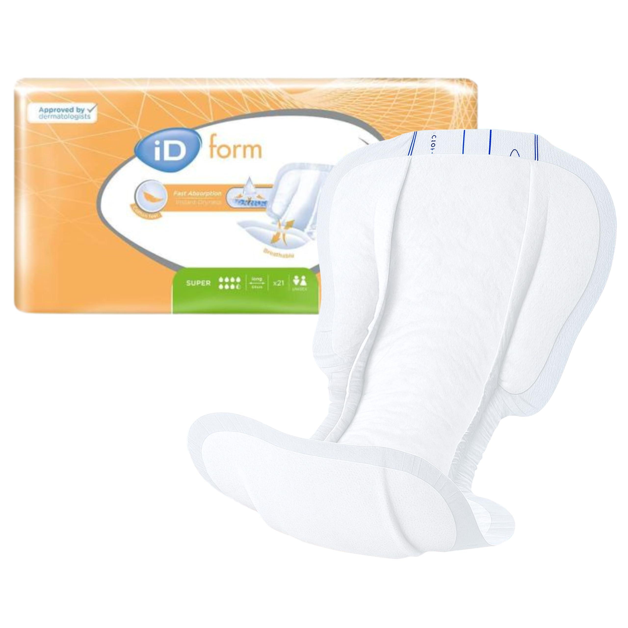 iD Expert iD Expert Form Disposable Incontinence Pad  Super Absorbent, Discreet Design, Anti Leak Protection, Wetness Indicator, Odour Control, Women & Men, Adult Nappies, 2900ml, 21 Pads