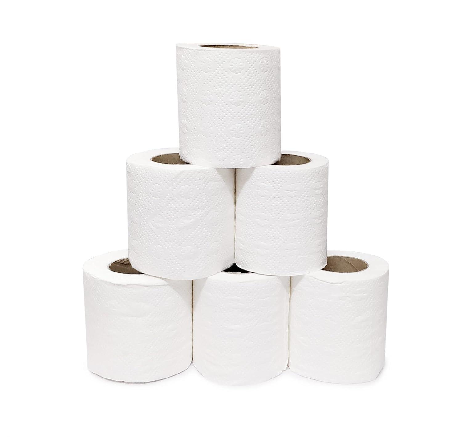 PASEO PASEO Smart International Quality Extra Soft 2 Ply Toilet Paper 200 Pulls Per Roll Sheet Size 9.9 x 11 cm Pack of 6 Roll