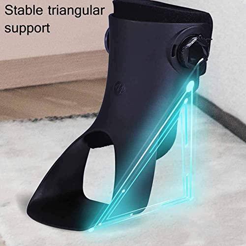 FKFKFFF Foot Drop Orthosis, AFO Ankle Orthosis Splint Support, Adjustable Foot Drop Brace Corrector, for Improved Walking Gait, Pain Relief,for Hemipleia Stroke Shoes Walking (Left XL)