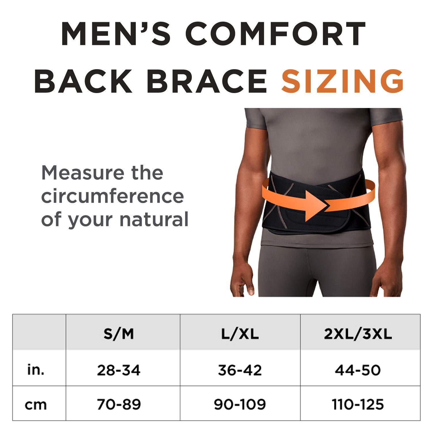 Tommie Copper Tommie Copper - Men\'s Comfort Back Brace - Black - Large/XL