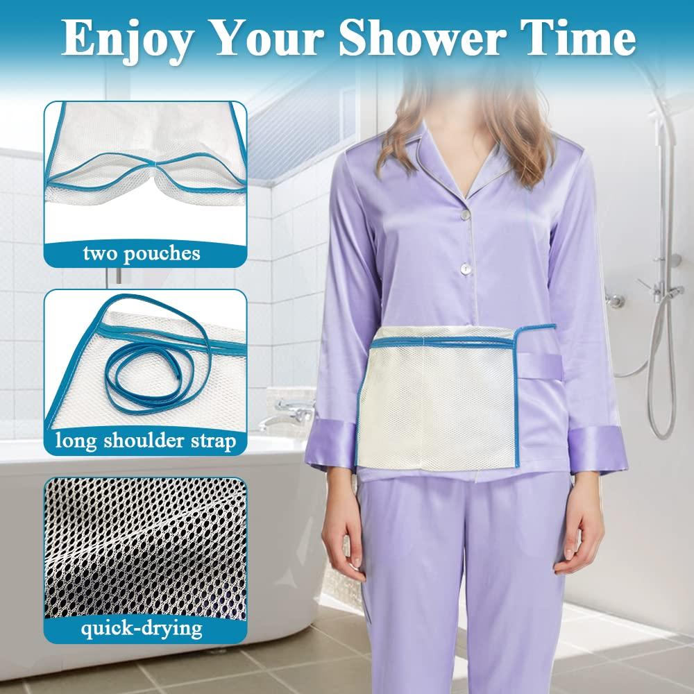 AOSSA Mastectomy Drain Holder Drainage Pouch Holder for Tummy Tuck Drain Belt Shower Pouches for After Surgery Breast Augmentation Reduction Supplies Gifts for Mastectomy Patients Recovery Kit