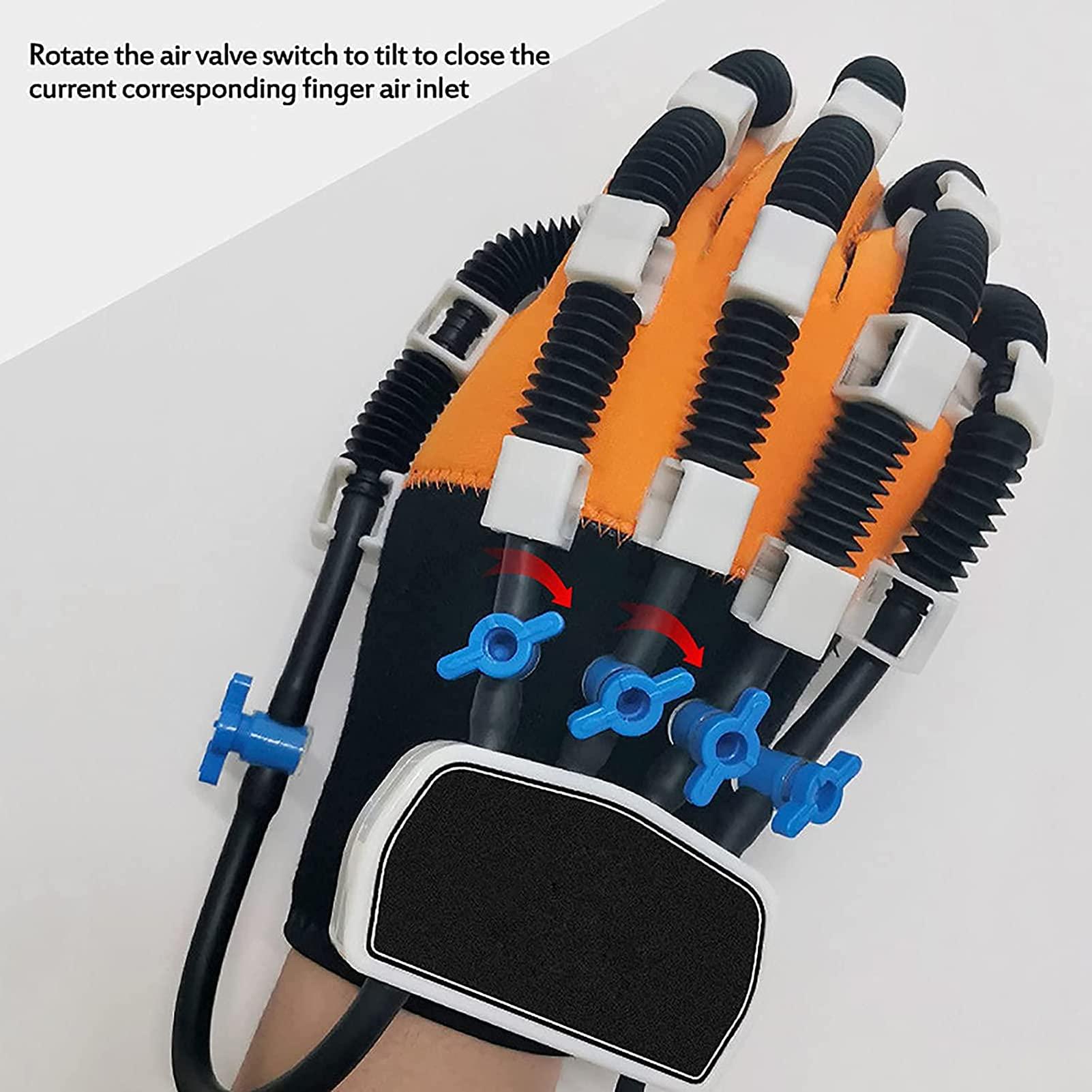 ZZBB ZZBB Rehabilitation Robot Gloves Electric Stroke Hemiplegia Finger Wrist Training Equipment Finger Straightening Brace Guard Protector for Patients with Hand Dysfunction,Left,M