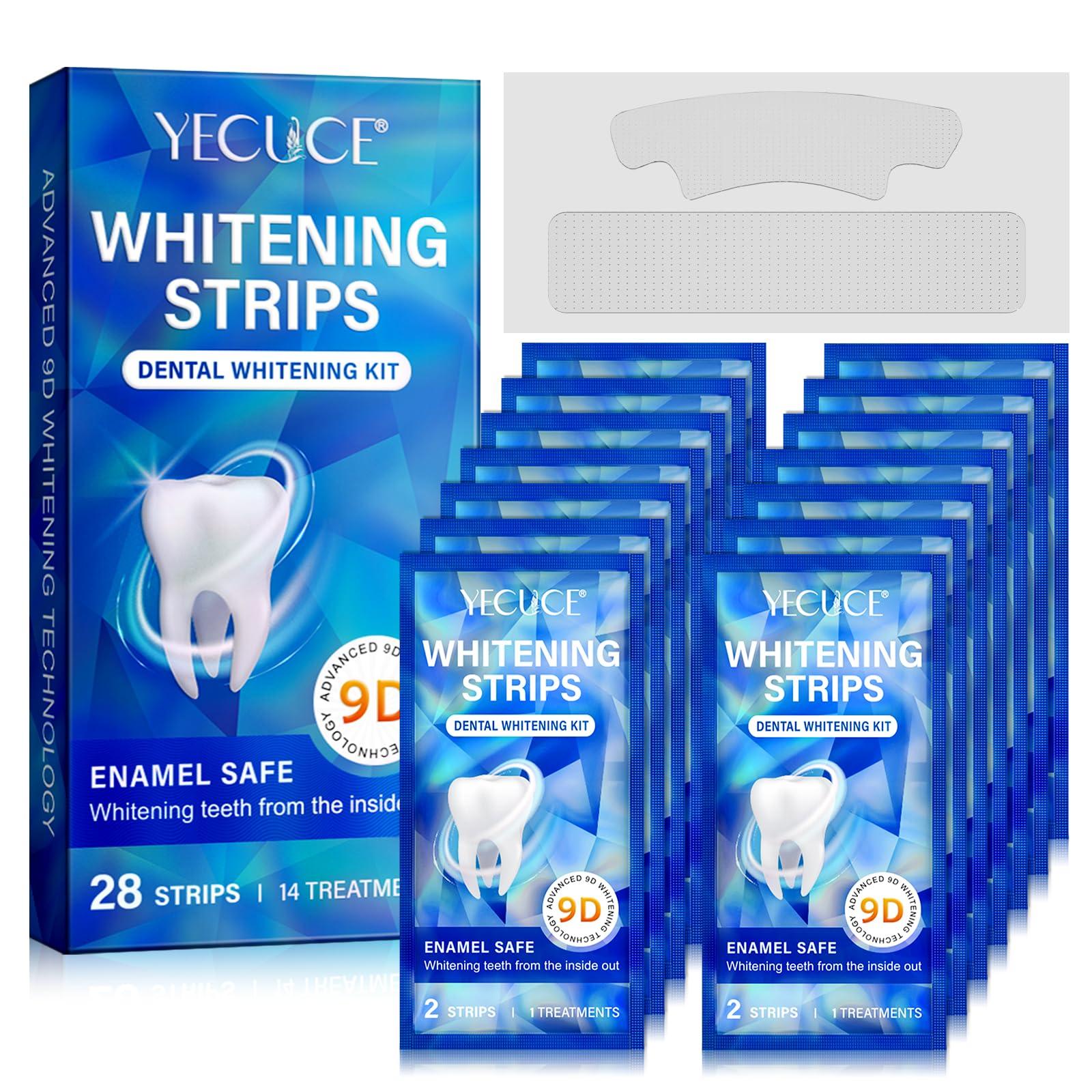 BODY JUICE OIL Teeth Whitening Strips, Whitening Strips for Teeth Whitening 28 Strips - 14 Treatments, Enamel Safe Non-Sensitive