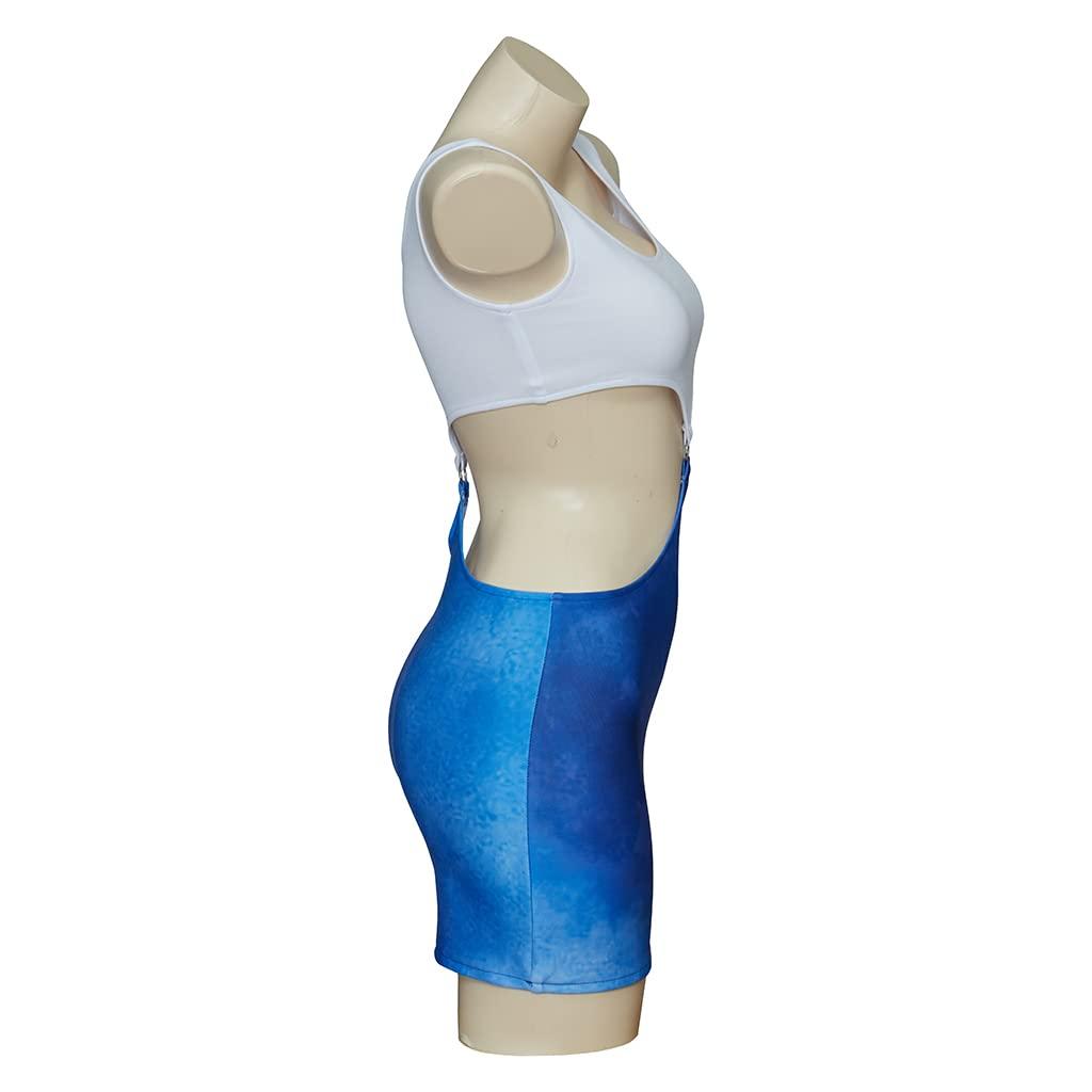 Willyacos Willyacos Julia Roberts Pretty Cospaly Woman Hooker Dress Vivian Ward Costume Movie Character Costumes for Women Sexy Outfit (Blue and White, XS)