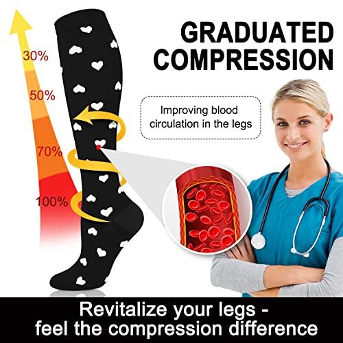 Aoliks Aoliks 4 Pairs Copper Compression Socks for Women & Men 15-20 mmHg,Best Support for Nurses Running Hiking