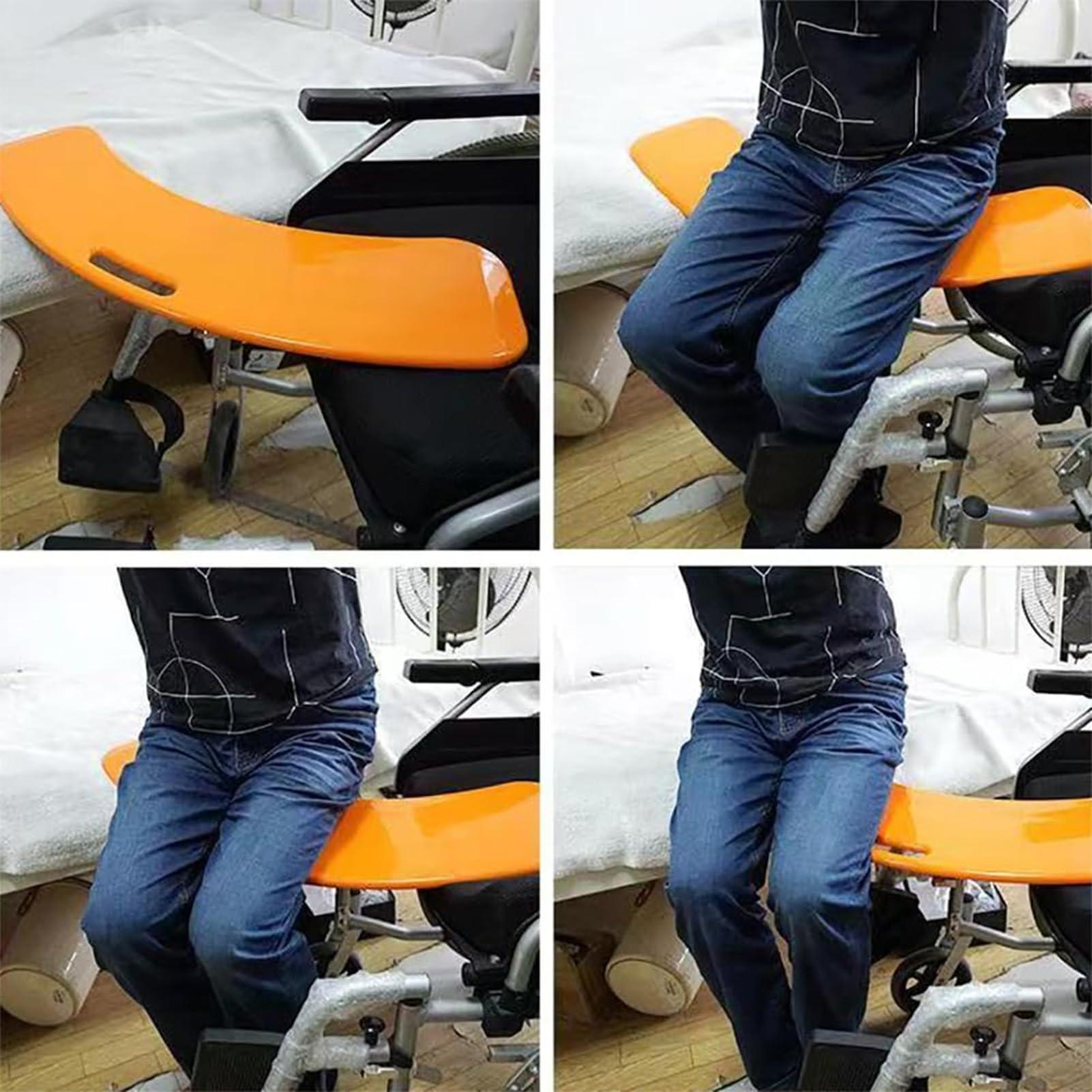 CPTCMYHM Mobility Transfer Board Wooden Curved wooden transfer board Patient Thickened Transfer Board Seated Transfer Board for Wheelchair Transferring Integral Transfer Board for Wheelchair Transfer