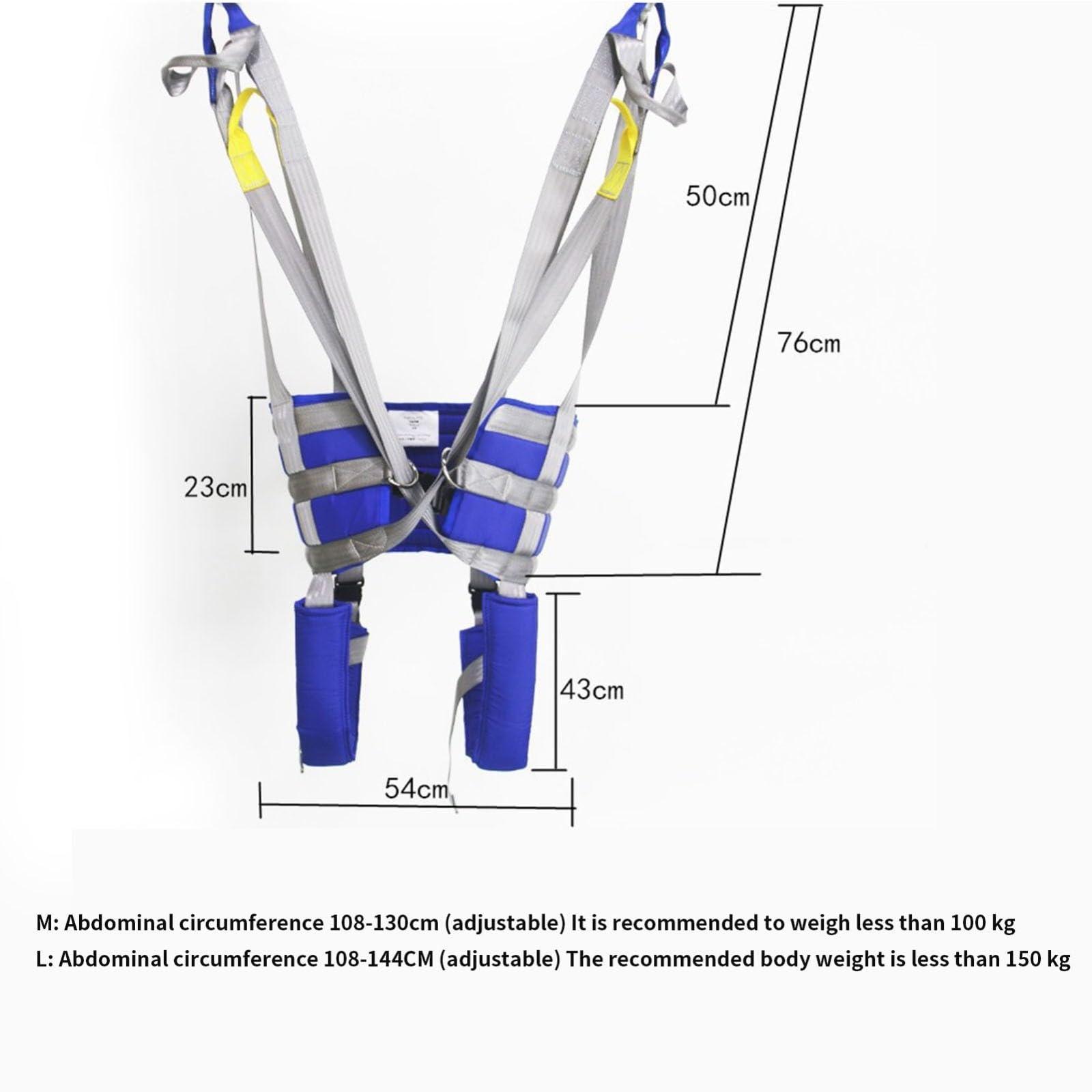 LIBRACTA LIBRACTA Standing Walking Sling - Patient Assisted Walking Harness - Rehabilitation Aid Gait Training Device - Adjustable Waist Design - for Disabled Full Body Sling - Maximum Load 330Lb M