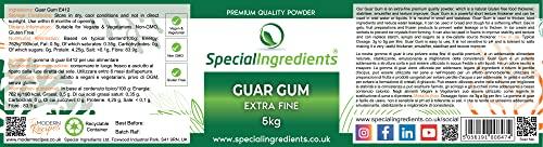 SPECIAL INGREDIENTS Guar Gum Powder 5kg Premium Quality Non-GMO, Gluten Free Recyclable Container