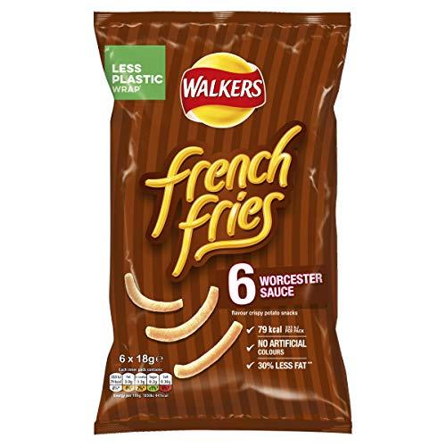 Walkers Walkers French Fries Worcester Sauce Multipack Snacks (Pack of 4)