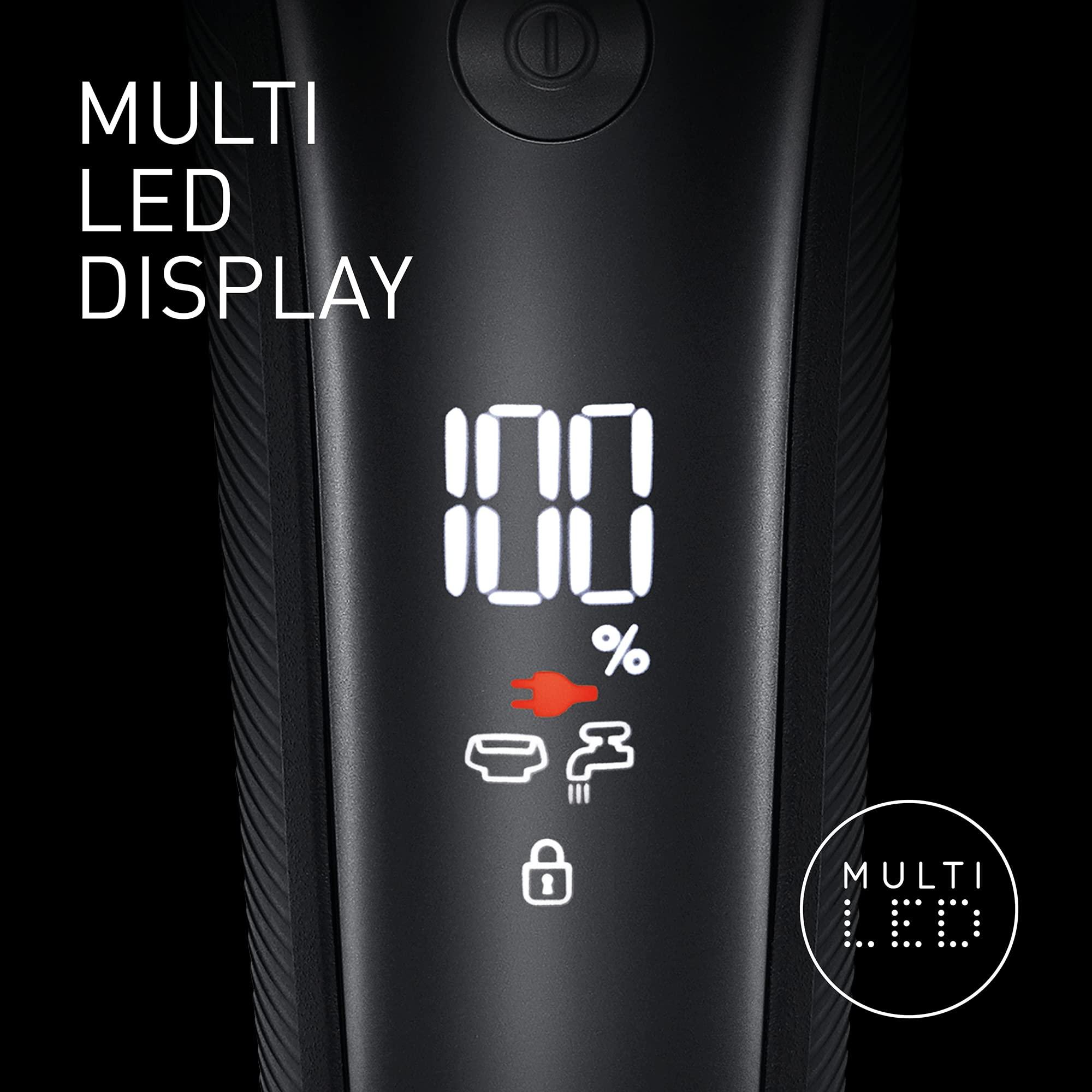 Panasonic Panasonic Series 900+ Premium Wet/Dry Razor ES-LS9A, 6-Way Shaving Head with Linear Motor, Includes Cleaning and Charging Station, Black, Matte Black