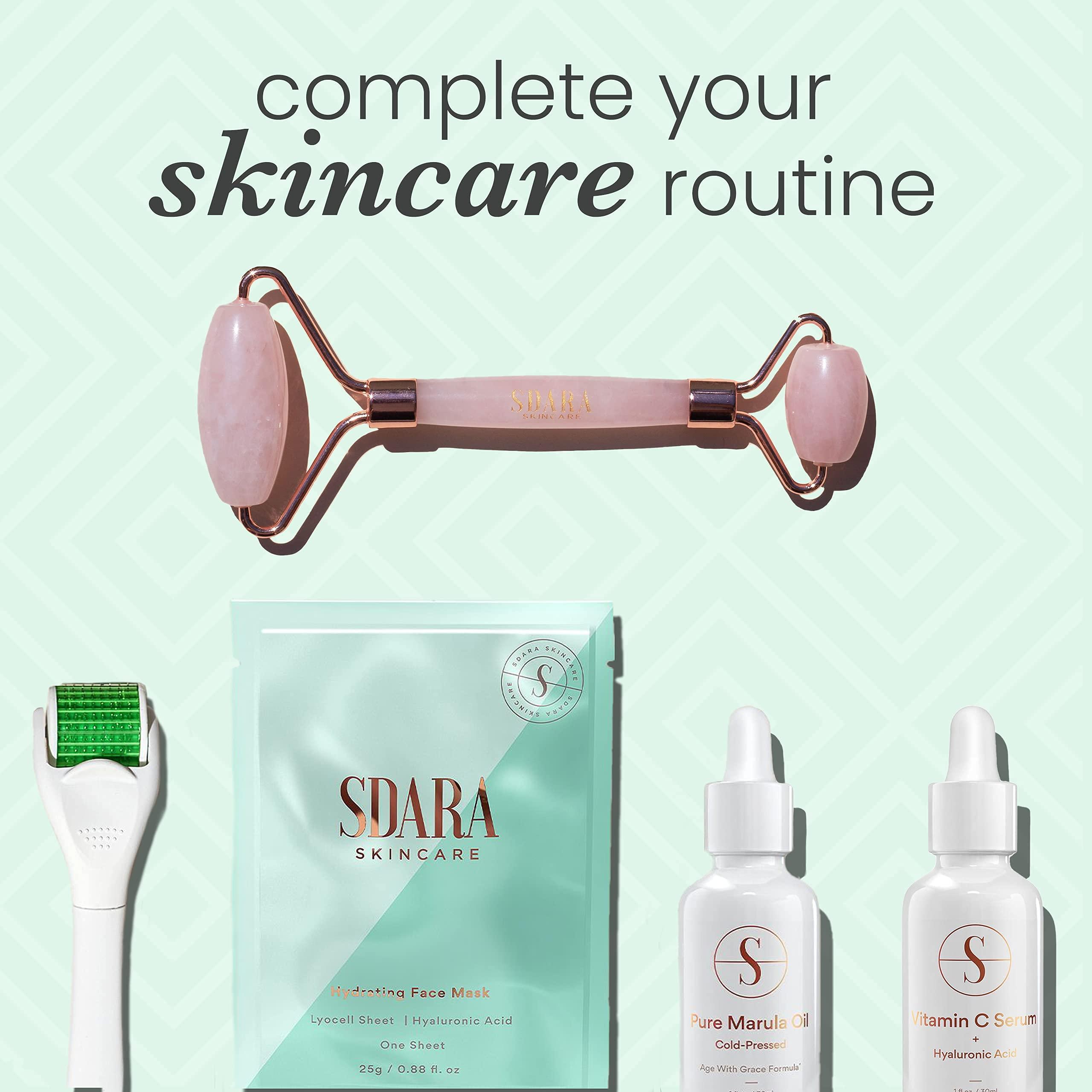 Sdara Skincare Sdara Skincare Face Roller - Rose Quartz Relaxing Massager - Facial Tool Alternative to Jade Roller