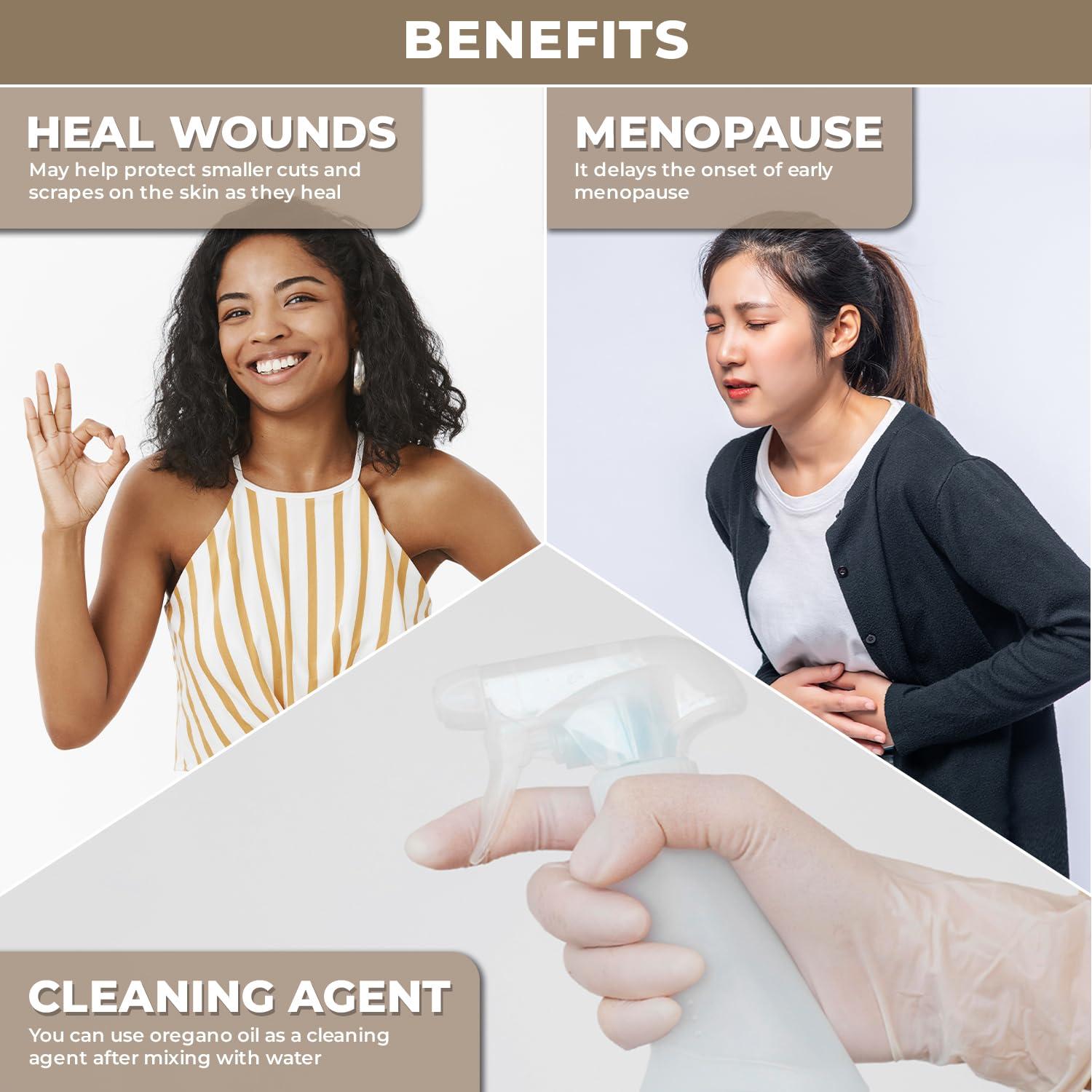 The Organic Forest  VEGAN . PURE . NATURAL 100% Pure & Natural Oregano Essential Oil, Reduce Itchiness, Skin Prtotection | Resistant Support Oil of Oregano | Strong & Premium Oregano Oil Drops | Fights Bacteria and Reduce Infections