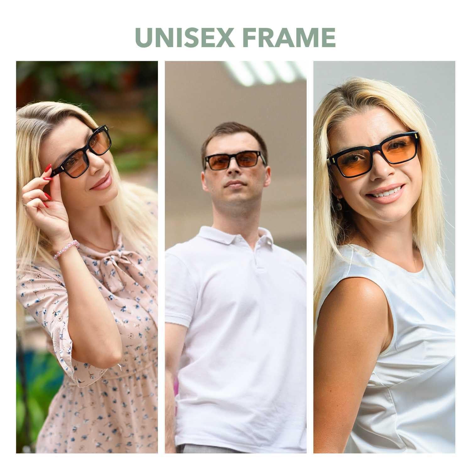 Aura Clarity Aura Clarity Migraine Glasses Blue Light Blocking Glasses FL-41 Light Sensitivity Glasses for Men and Women Ultra-Lightweight and Chic Anti Blue Light Glasses for Computer, Gaming, Outdoor