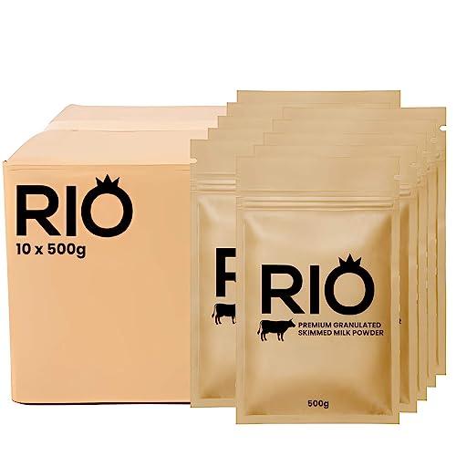 Rio Rio Granulated Skimmed Milk Powder Instant Vending 100% Dairy Ingredients and Free of HVOs 500g (1)