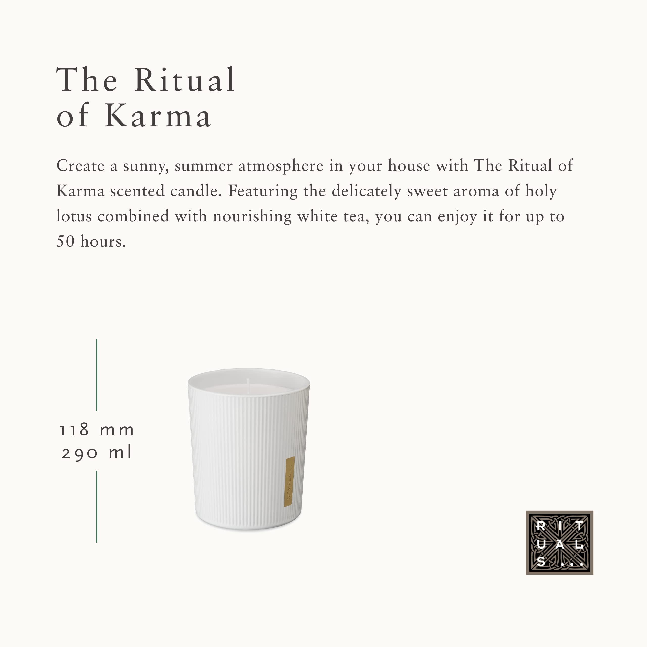 RITUALS RITUALS The Ritual of Karma Scented Candle - with Summer Holy Lotus and White Tea - Soothing and Soothing